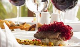 Wein-Speisen quadratisch
